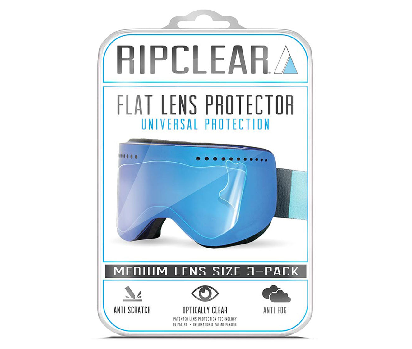 Ripclear Spy Optic Ace Snow Goggle Lens Protector (Universal Fit) - 3 Pack